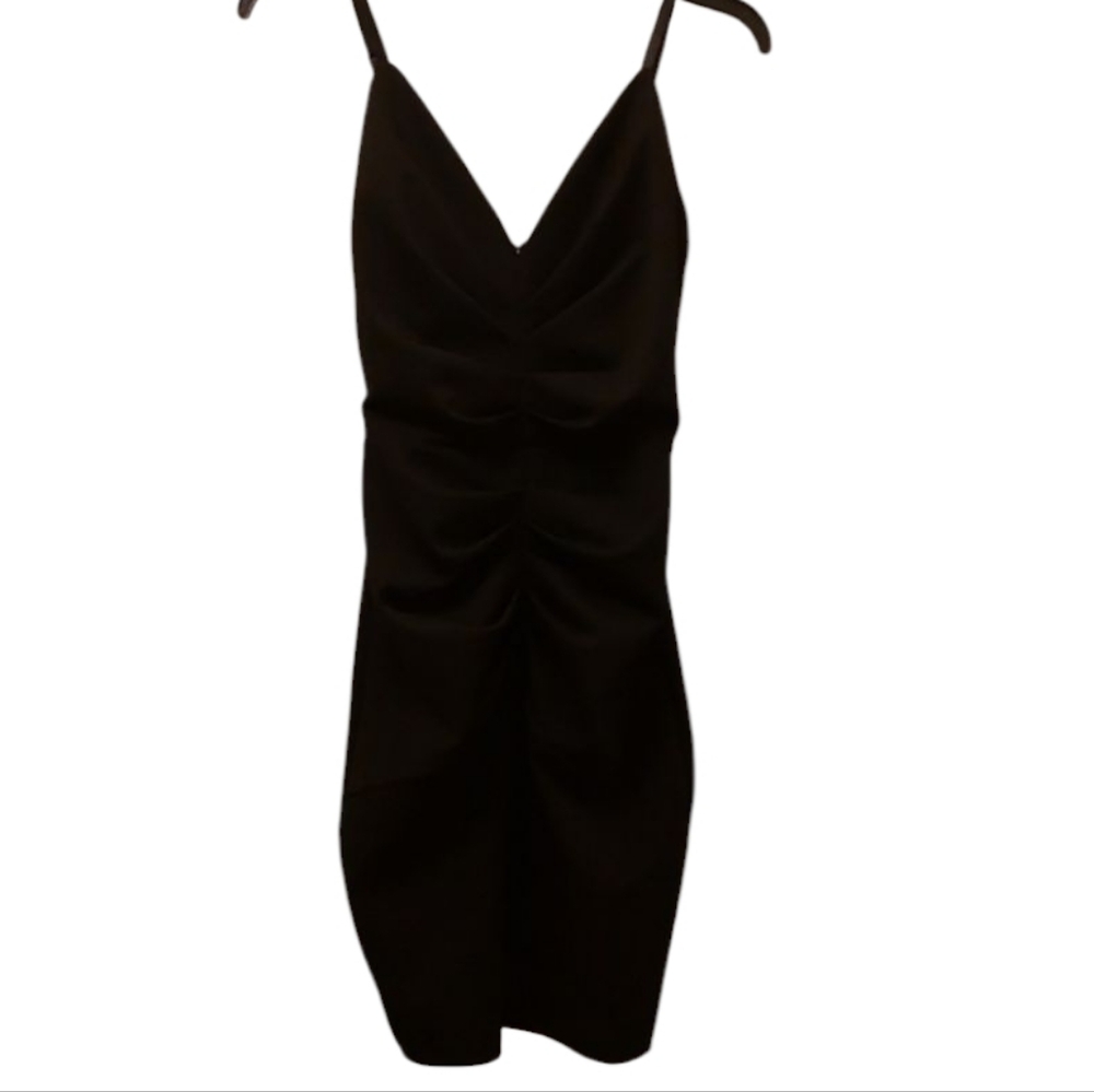 Symphony Bodycon Sexy Size S Little Black Prom Dress Adjustable Straps EUC LBD